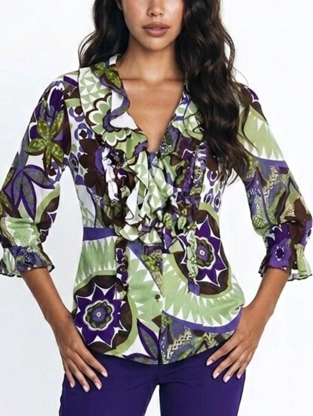Jaipur Floral-Geo Print Top (L)